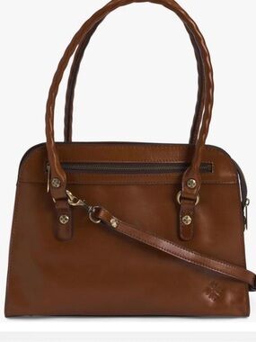 Patricia Nash calvi satchel leather tan
